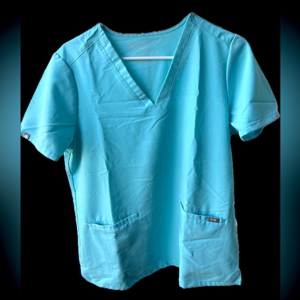 Figs Women's Top in Light Blue